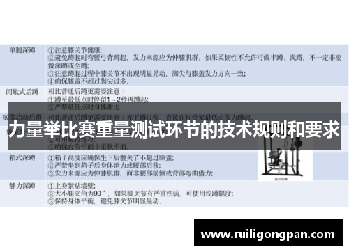 力量举比赛重量测试环节的技术规则和要求 力量举比赛重量测试环节的技术规则和要求